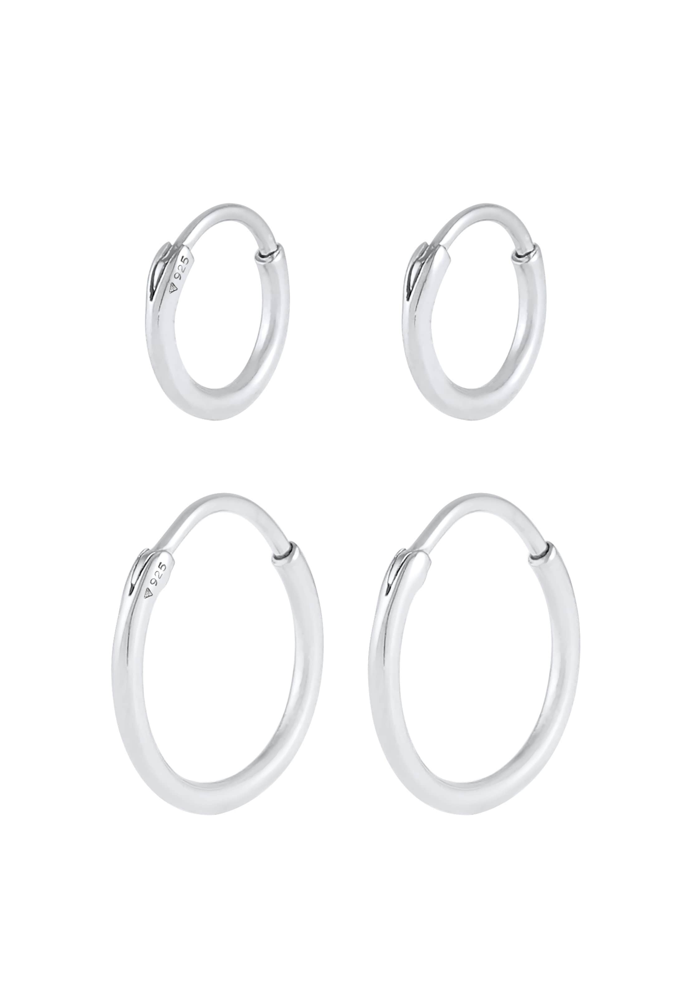 KUZZOI Korvakoru 'Creolen' värissä hopea: etupuoli