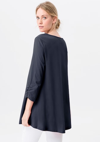 Green Cotton 3/4-Arm-Shirt Longshirt in Blau