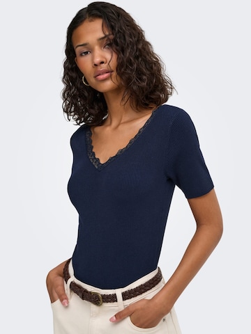 Jaqueline de Yong Shirt 'nanna' in Blauw: voorkant