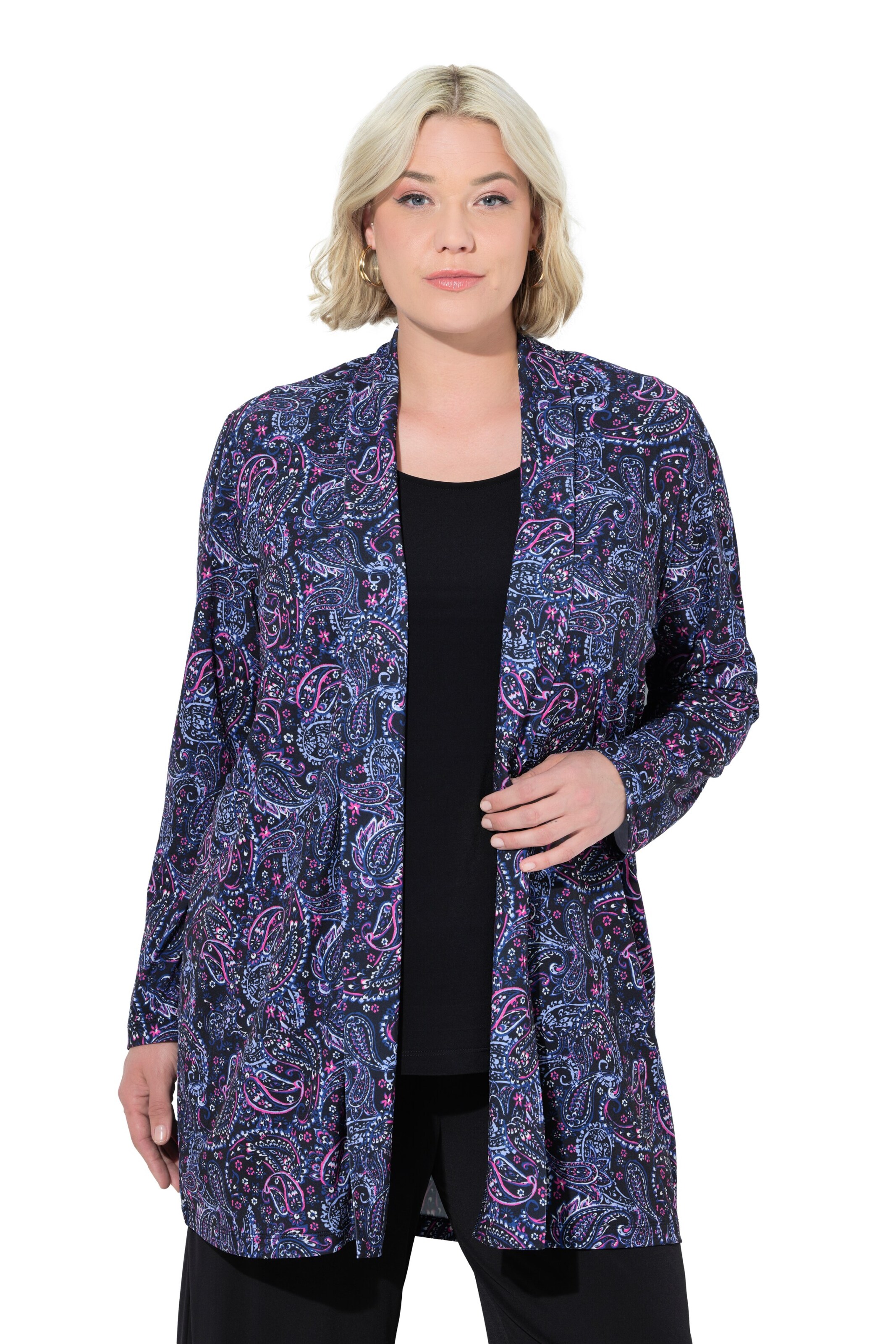 Ulla Popken Übergangsjacke in Schwarz: Vorderseite