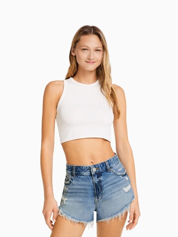 Bershka Regular Shorts in Blau: predná strana