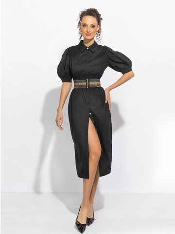 JIORO Blusenkleid 'ESSENTIALS' in Schwarz