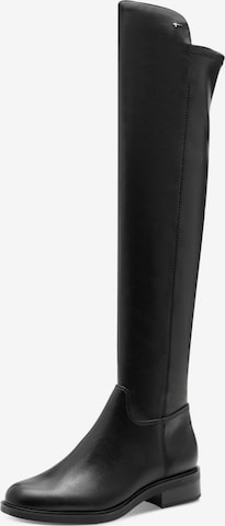 Tamaris Over the Knee Boots in Black: front