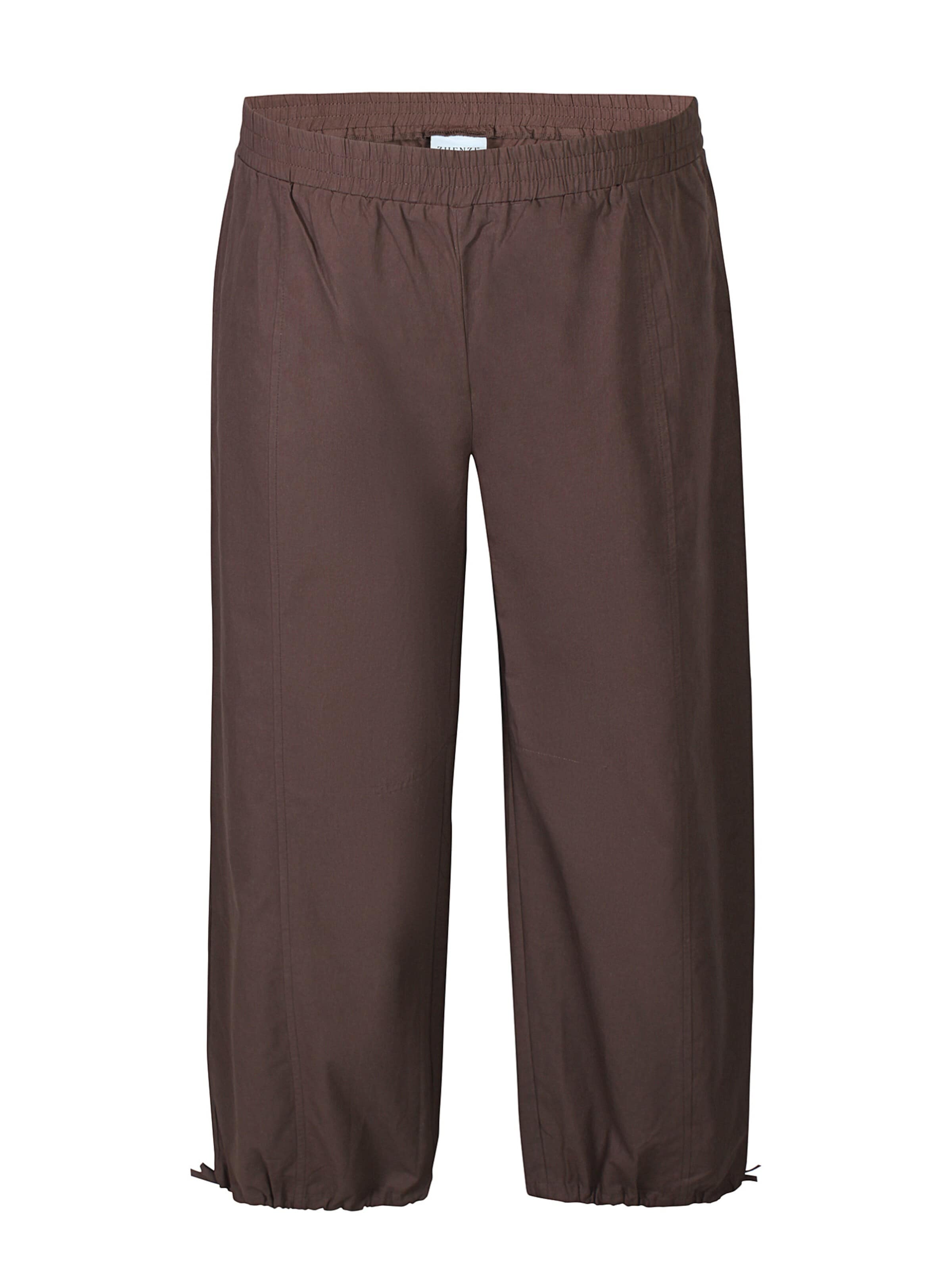 Zhenzi Loose fit Trousers 'Manda 1638' in Brown: front