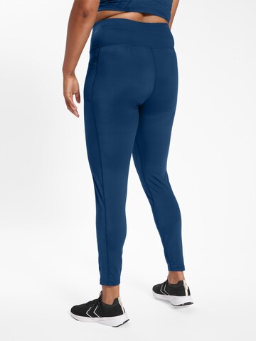 Hummel Skinny Sporthose in Blau