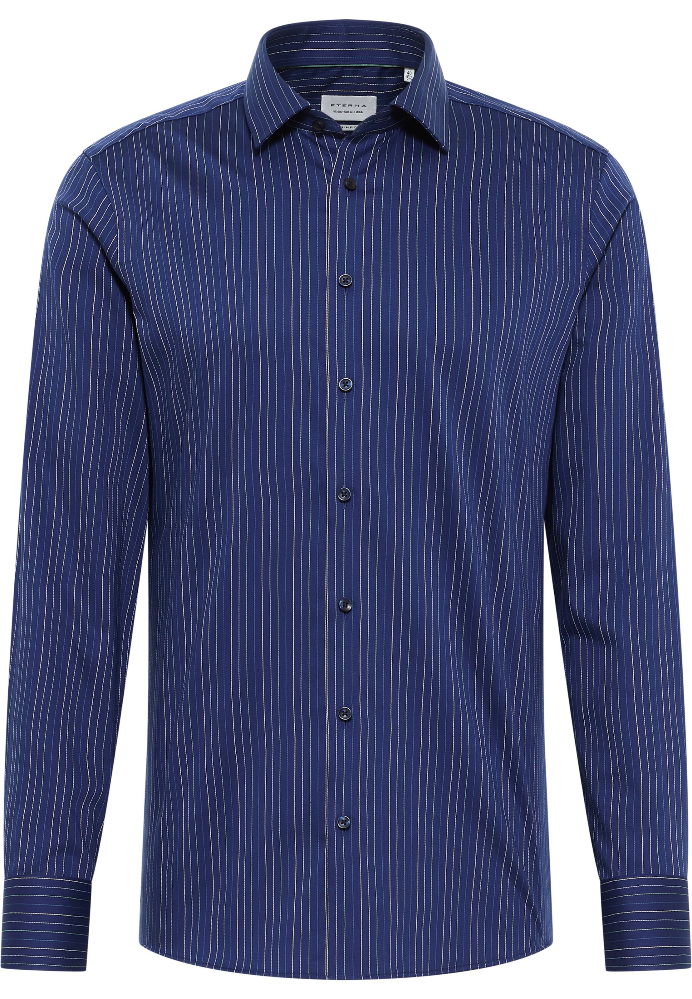 ETERNA Slim Fit Hemd in Blau: Vorderseite