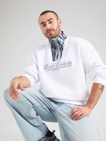 Carlo Colucci Mikina 'Favaro' - Biela: predná strana