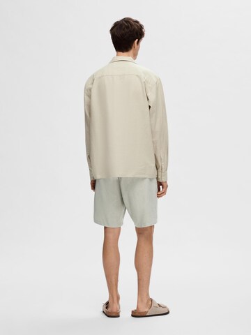 SELECTED HOMME Regular Fit Hemd in Beige