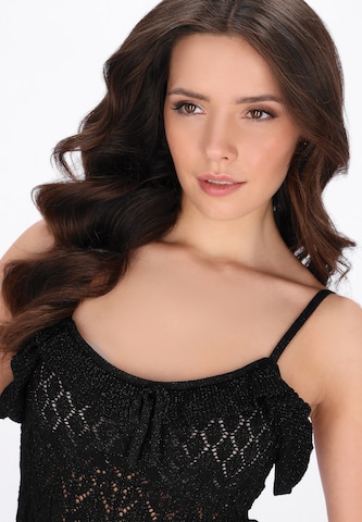 faina - Top de punto en negro