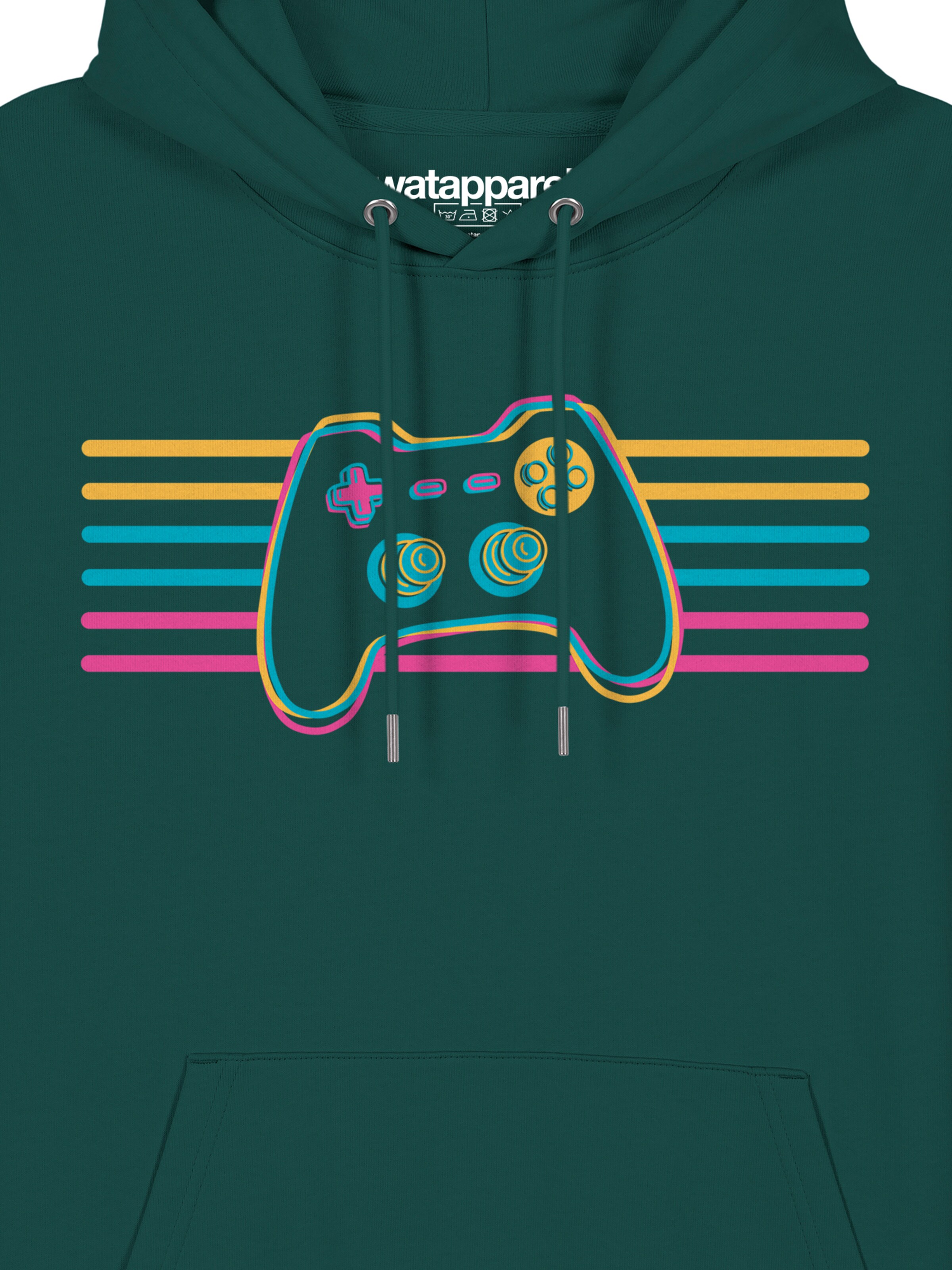 Watapparel Sweatshirt ' Retro Joystick ' in Groen