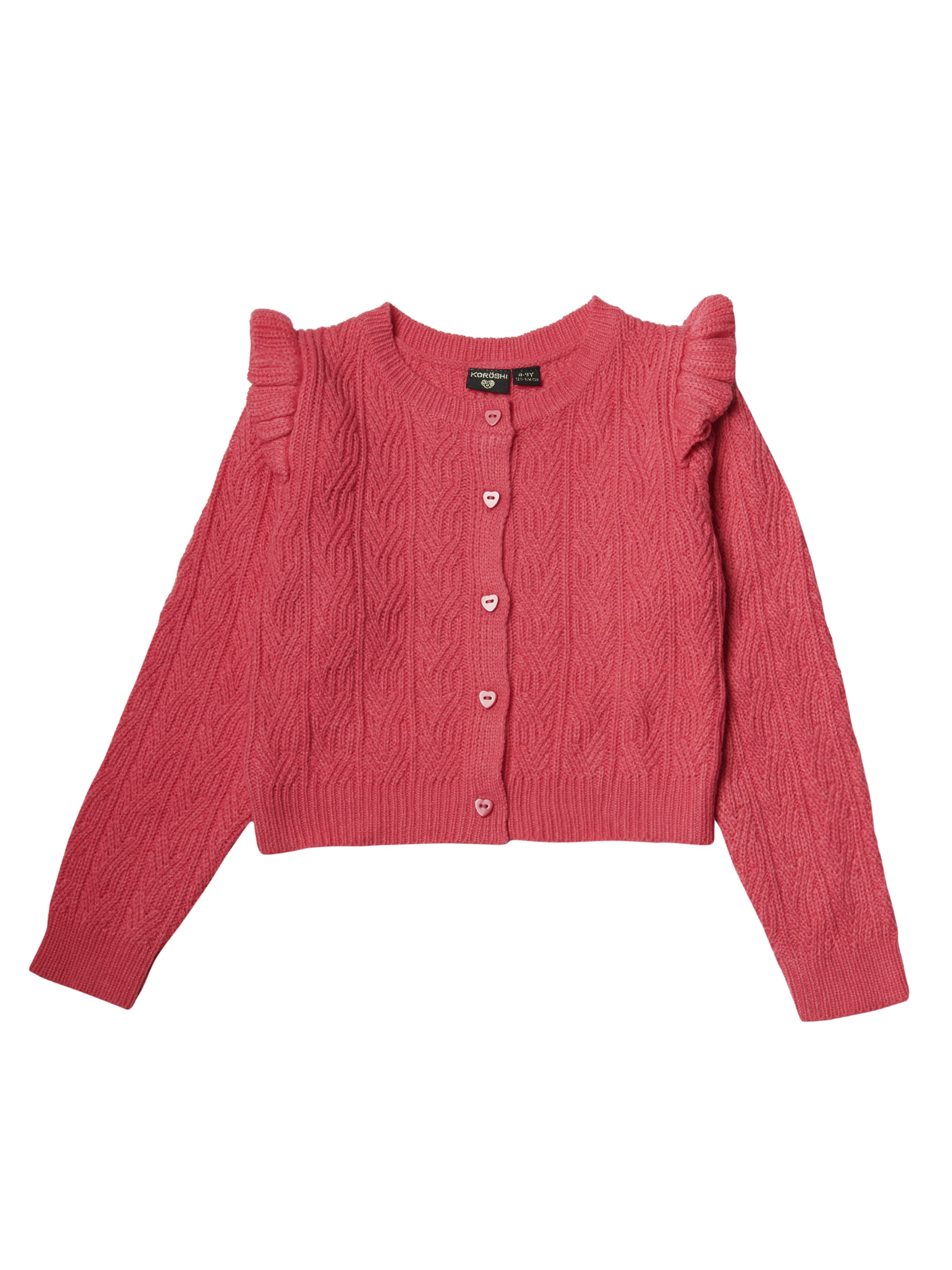 KOROSHI Cardigan i pink: forside
