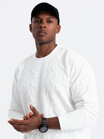 Sweat-shirt Ombre en blanc