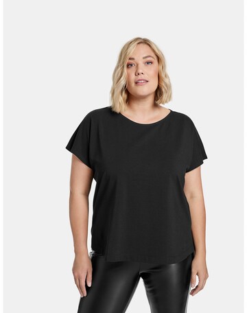 SAMOON Shirt in Black: front