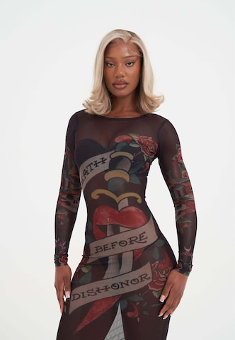 Ed Hardy Obleka 'Death Before Dishonor' | rjava barva