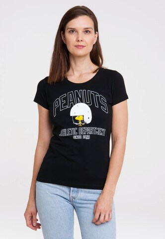 LOGOSHIRT Shirt 'Peanuts – Woodstock' in Gemengde kleuren: voorkant