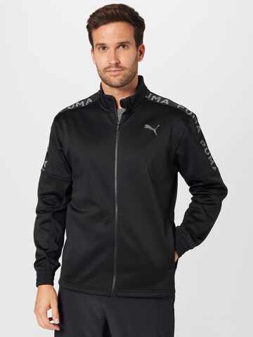 PUMA Training Jacket in Black: front