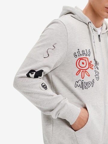 Desigual Sweat jacket 'Heart' in Grey