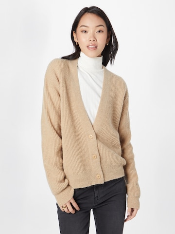 DRYKORN Knit Cardigan 'ZERDINA' in Beige: front