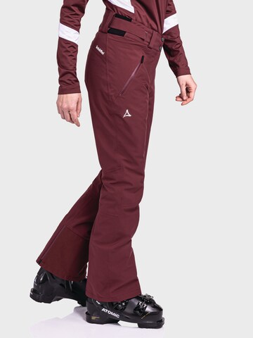 Schöffel Regular Outdoor trousers 'Weissach' in Red