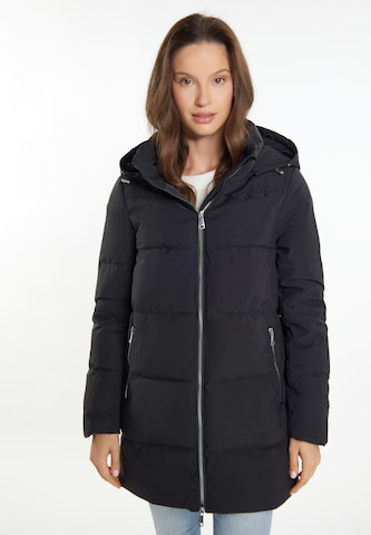 usha BLUE LABEL Winter Coat 'Fenia' in Black: front