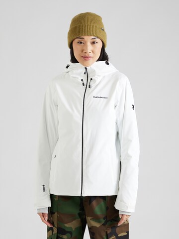 PEAK PERFORMANCE Athletic Jacket in White: front