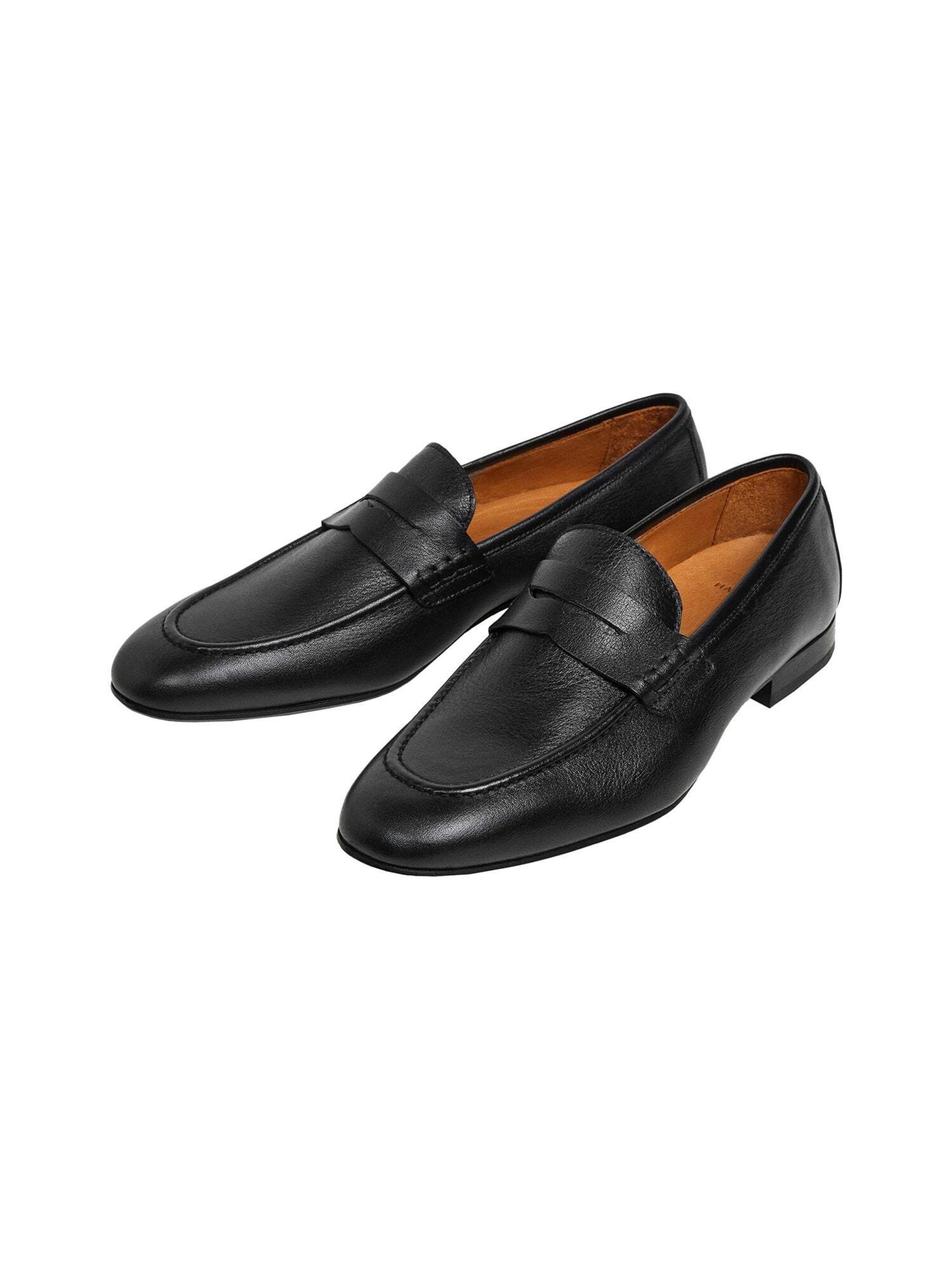 Hackett London Slipper 'Regal Saddle' in Schwarz