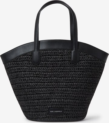Karl Lagerfeld Nákupní taška 'Raffia' – černá