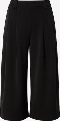 juoda MSCH COPENHAGEN Plačios klešnės Klostuotos kelnės: priekis