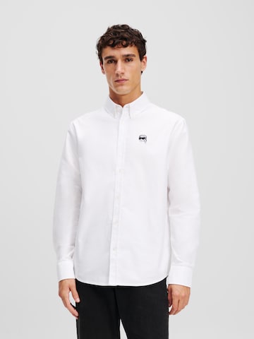 Karl Lagerfeld Regular fit Ing - fehér: elől