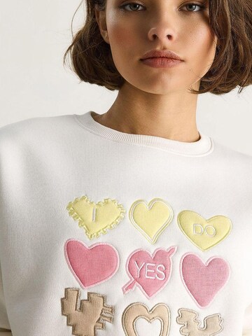 Sweat-shirt Bianco Lucci en blanc