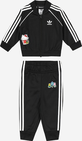 ADIDAS ORIGINALS Joggingpak 'Hello Kitty Sst' in Zwart: voorkant