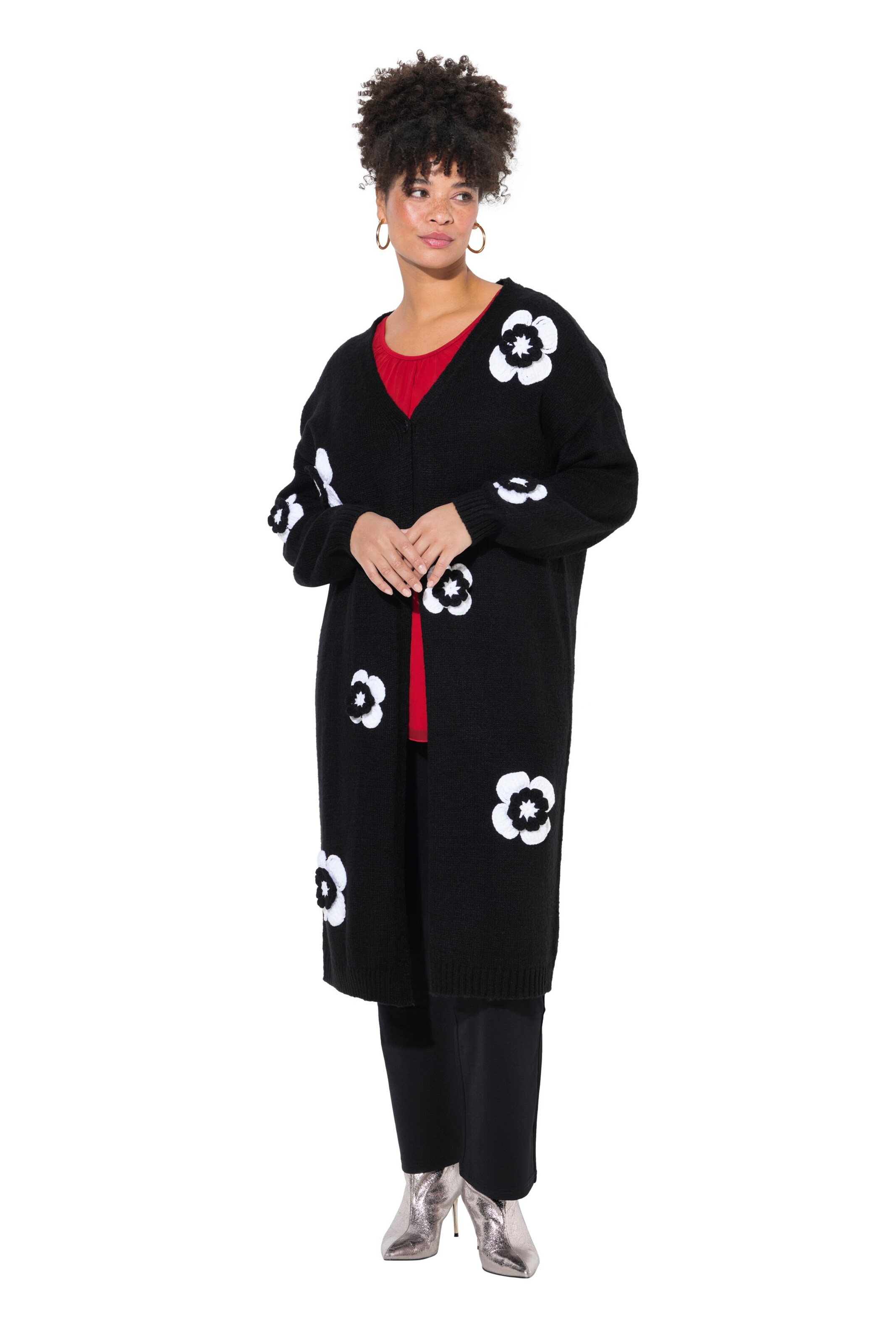 MIAMODA Strickjacke in Schwarz: Vorderseite