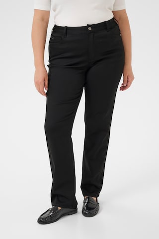 KAFFE CURVE Slim fit Jeans 'Dina' in Black: front