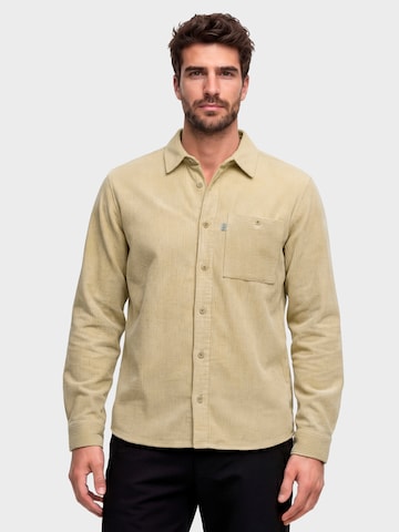 Schöffel Regular fit Functioneel overhemd in Beige: voorkant