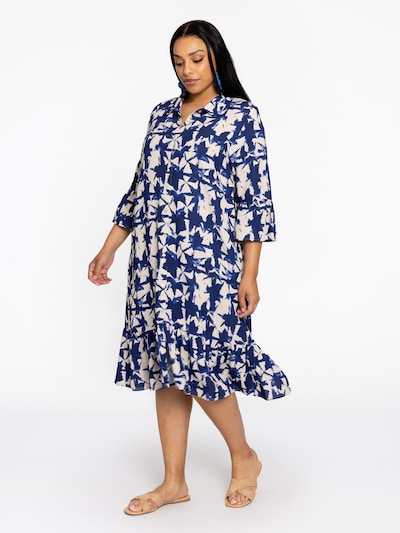 YOEK Dress in Ecru / Dark blue, Item view