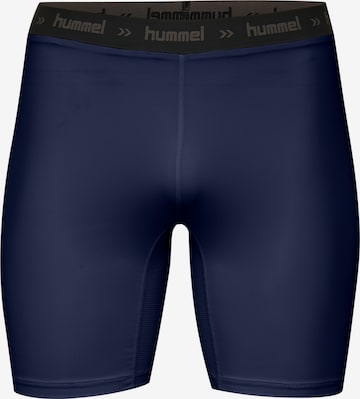 Hummel Skinny Workout Pants in Blue: front