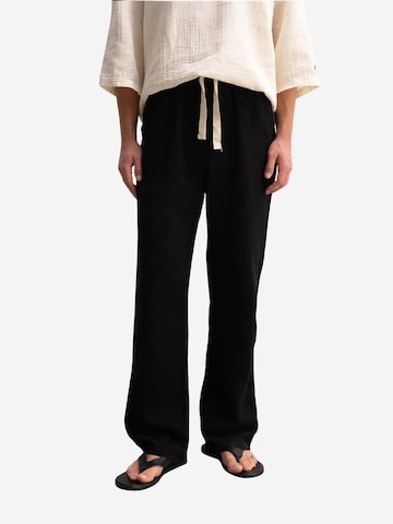 Giesto Wide Leg Hose in Schwarz: Vorderseite