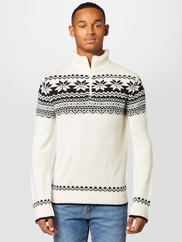 Brandit Sweater in White: front