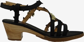 EL NATURALISTA Strap Sandals in Black