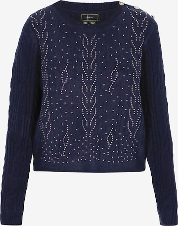 faina - Pullover em azul: frente