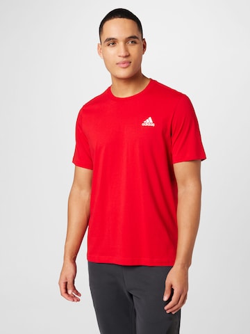 ADIDAS SPORTSWEARTehnička sportska majica 'Essentials' - crvena boja: prednji dio