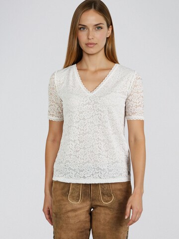 SPIETH & WENSKY Klederdracht blouse 'Hailey' in Wit: voorkant