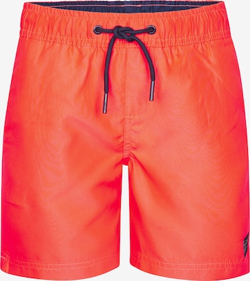 Shorts de bain 'Palmside' Petrol Industries en orange : devant