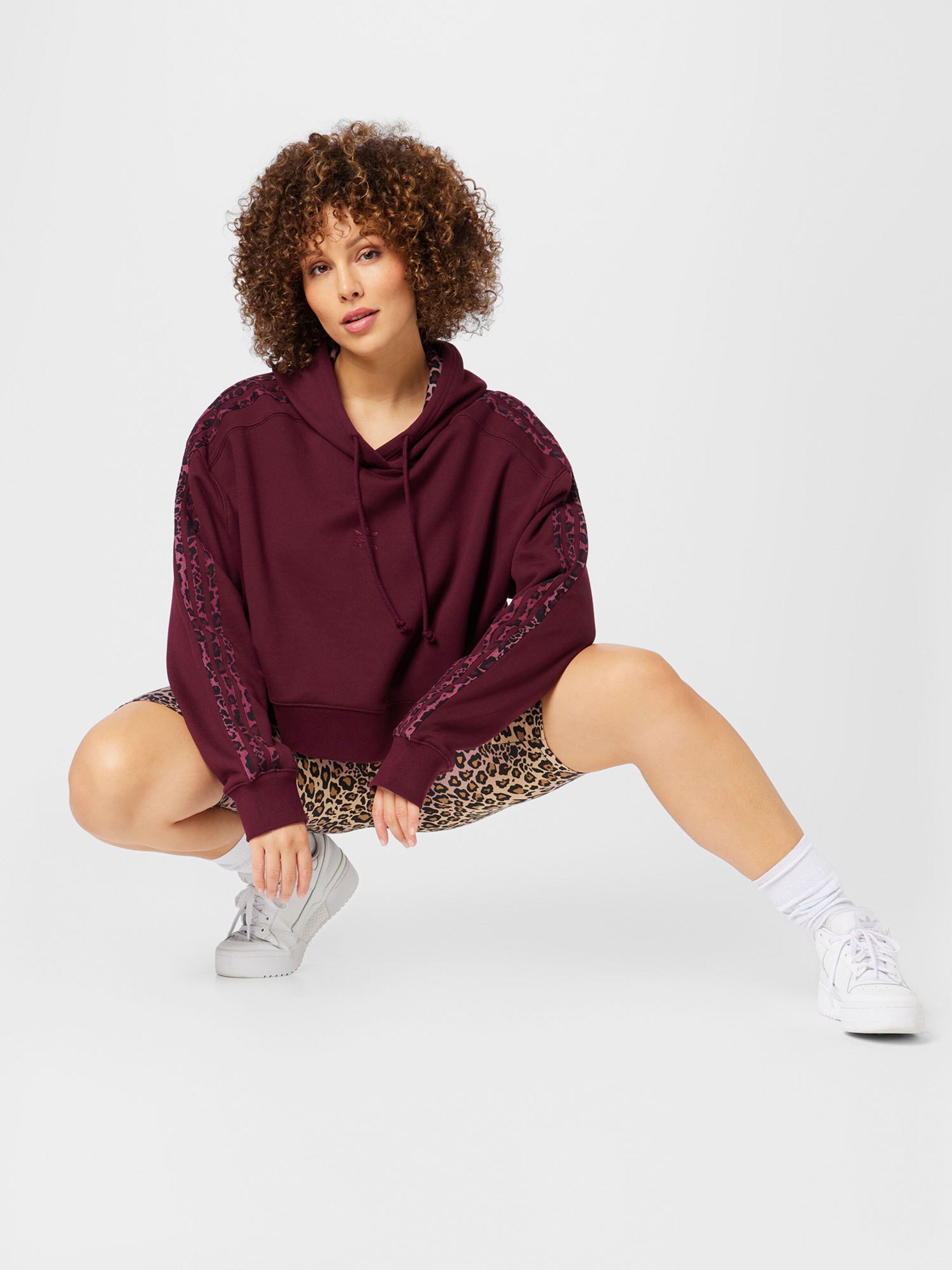Felpa adidas shop rosso bordeaux