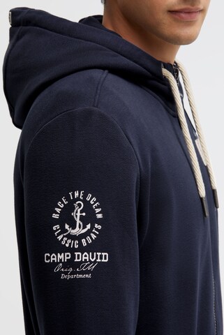 CAMP DAVID Zip-Up Hoodie in Blue