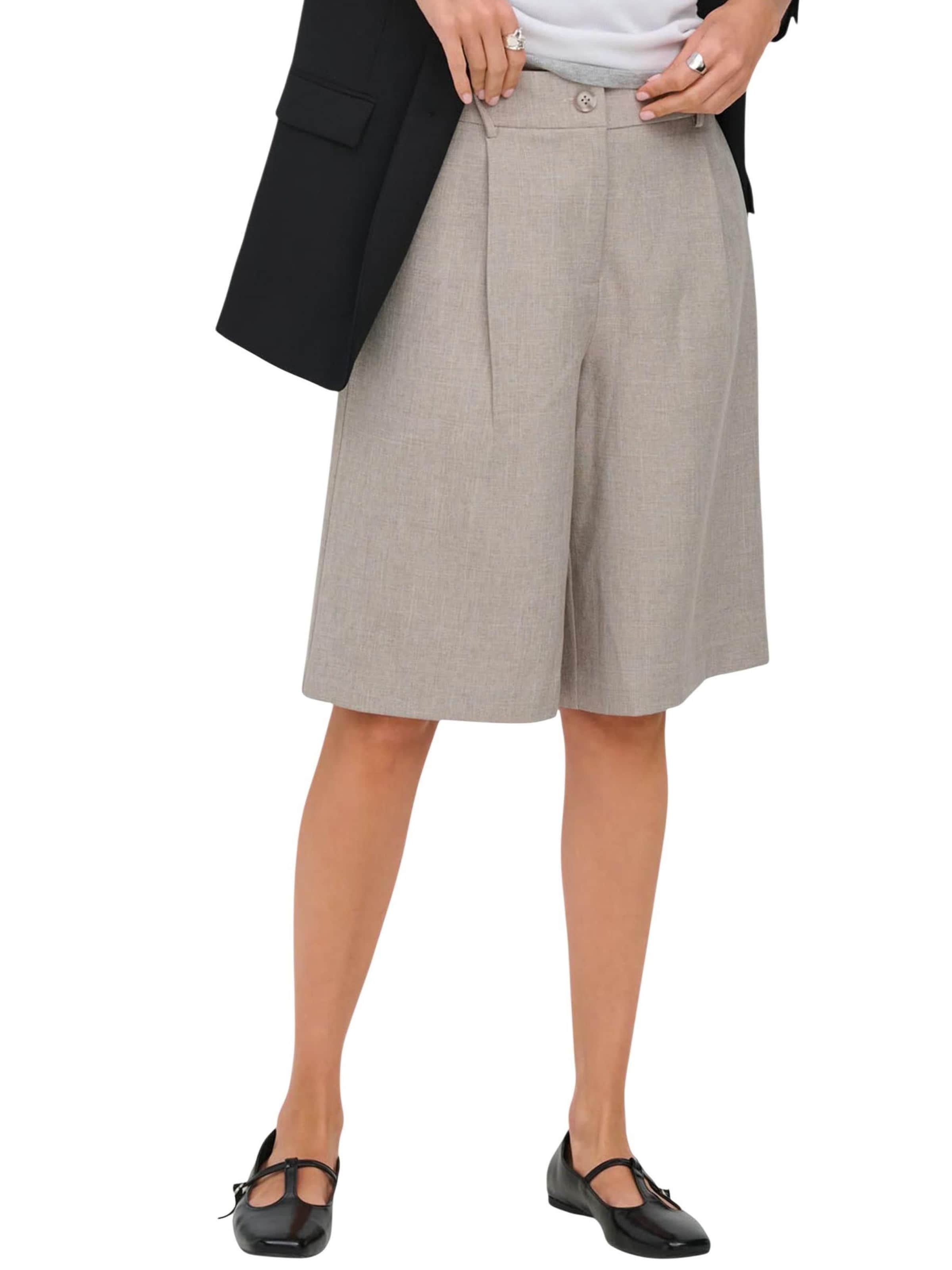 ONLY - Pierna ancha Pantalón plisado 'Onllinda ' en gris: frente