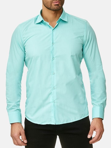 Reslad Slim Fit Hemd 'Hemd Uni' in Grün