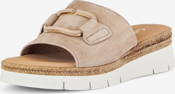 GABOR Mules in Beige: front