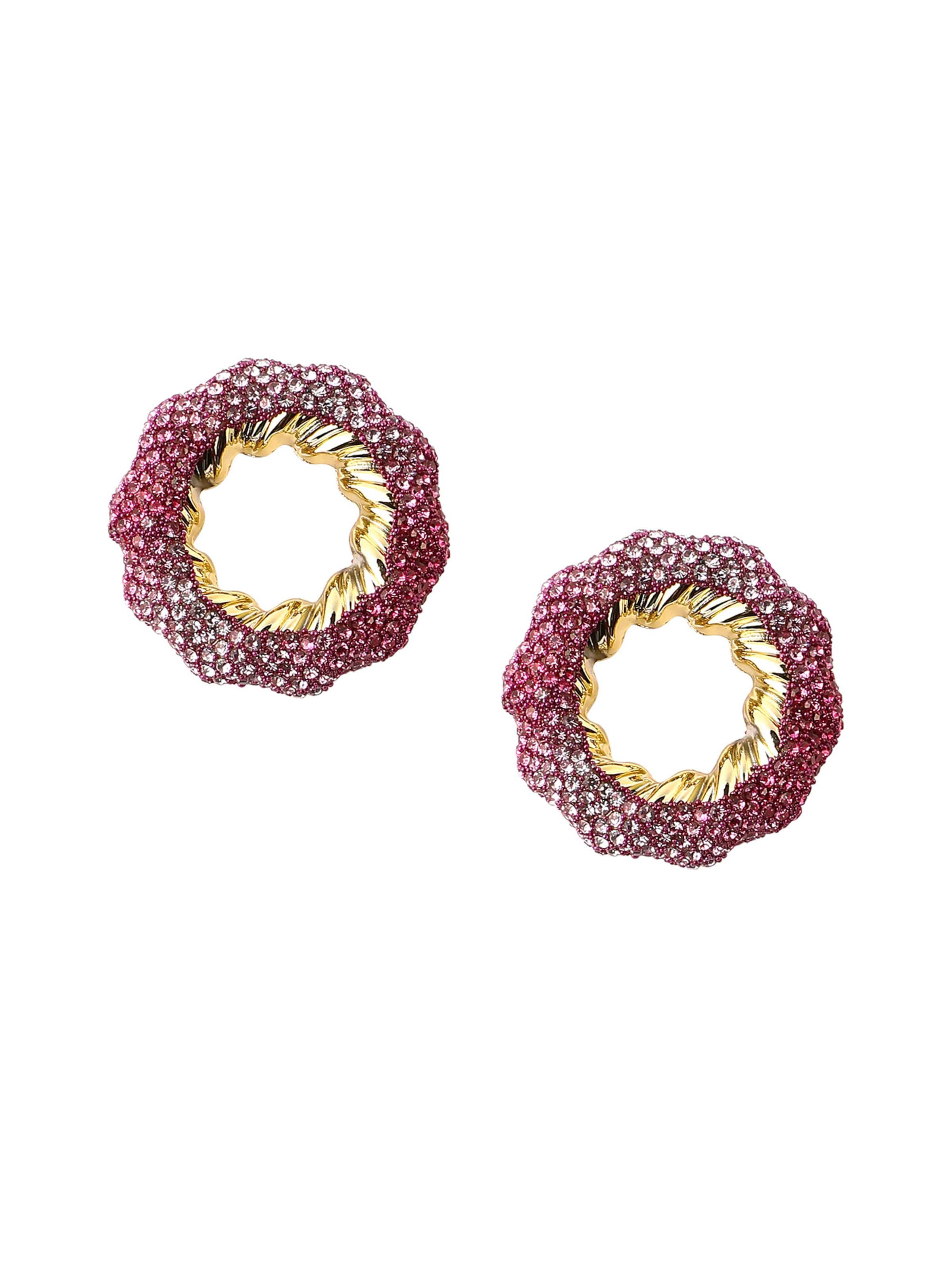 SOHI Øreringe 'Anjna' i pink: forside