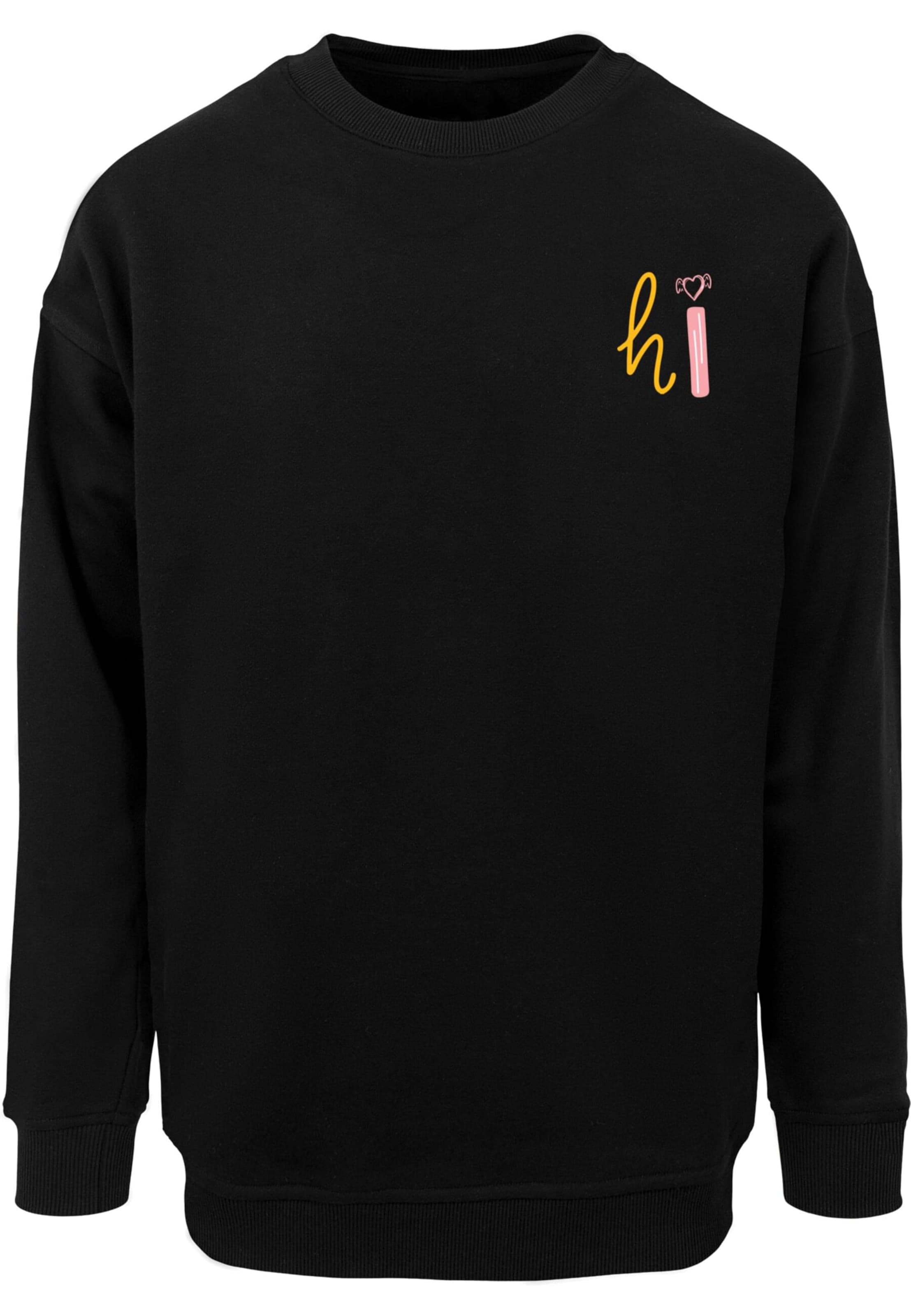 Merchcode Sweatshirt 'Hi' in Black: front